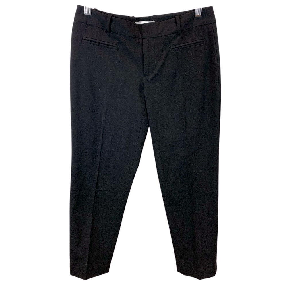 Gap 2R Women's Slim Cropped Black Pants Two-Way Stretch Trousers Classic Office
